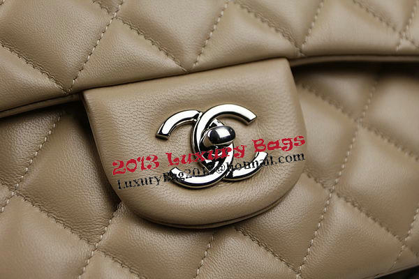 Chanel Classic Flap Bag Apricot Original Leather CF1113 Silver Chanel Classic Flap Bag Apricot Original Leather CF1113 Silver