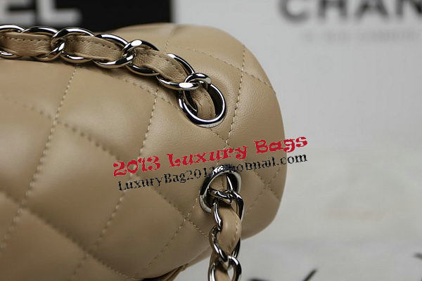 Chanel Classic Flap Bag Apricot Original Leather CF1113 Silver Chanel Classic Flap Bag Apricot Original Leather CF1113 Silver