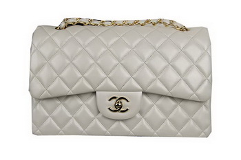 Chanel Classic Flap Bag OffWhite Original Leather CF1113 Gold Chanel Classic Flap Bag OffWhite Original Leather CF1113 Gold