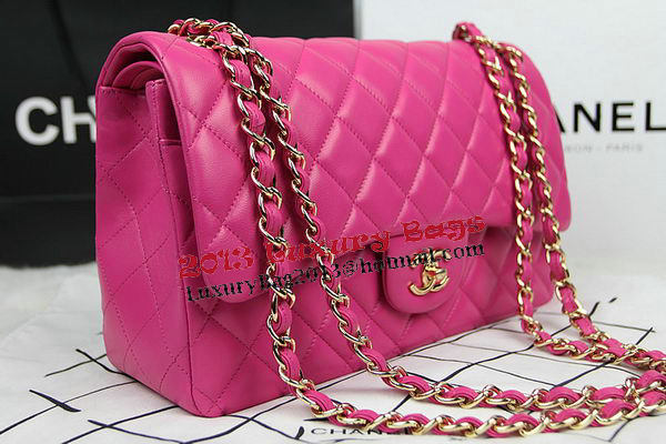 Chanel Classic Flap Bag Rose Original Leather CF1113 Gold Chanel Classic Flap Bag Rose Original Leather CF1113 Gold