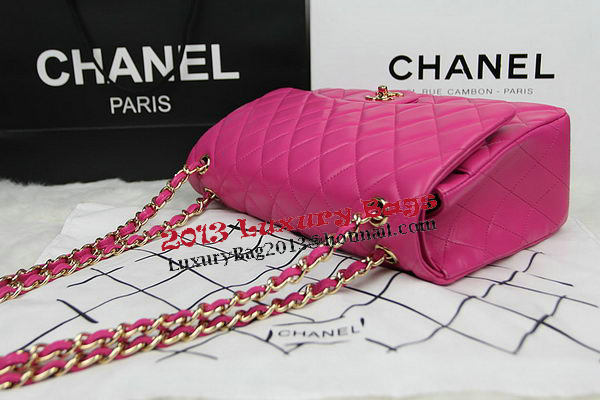 Chanel Classic Flap Bag Rose Original Leather CF1113 Gold Chanel Classic Flap Bag Rose Original Leather CF1113 Gold