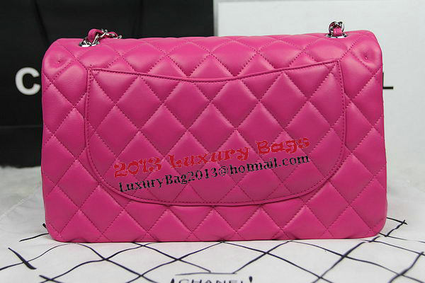 Chanel Classic Flap Bag Rose Original Leather CF1113 Silver Chanel Classic Flap Bag Rose Original Leather CF1113 Silver