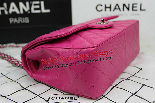Chanel Classic Flap Bag Rose Original Leather CF1113 Silver Chanel Classic Flap Bag Rose Original Leather CF1113 Silver