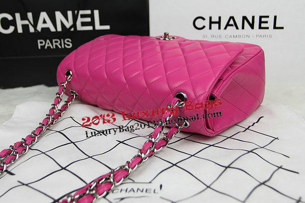 Chanel Classic Flap Bag Rose Original Leather CF1113 Silver Chanel Classic Flap Bag Rose Original Leather CF1113 Silver
