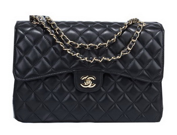 Chanel Classic Flap Bag Black Sheepskin Leather A36071 Gold Chanel Classic Flap Bag Black Sheepskin Leather A36071 Gold