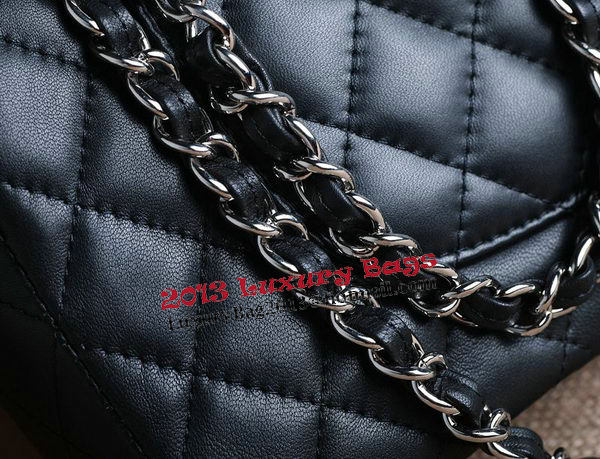 Chanel 2.55 Series Bag Original Black Sheepskin CHA1112 Silver Chanel 2.55 Series Bag Original Black Sheepskin CHA1112 Silver