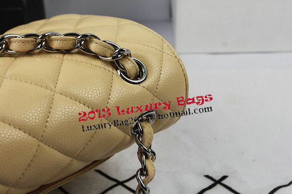 Chanel Classic Flap Bag Apricot Cannage Pattern CF1113 Silver Chanel Classic Flap Bag Apricot Cannage Pattern CF1113 Silver