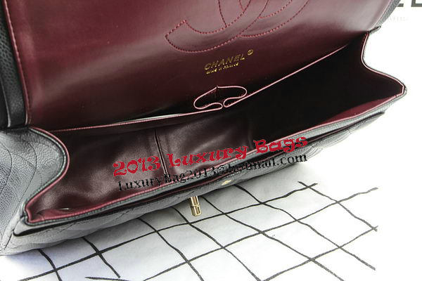 Chanel Classic Flap Bag Black Cannage Pattern CF1113 Gold Chanel Classic Flap Bag Black Cannage Pattern CF1113 Gold