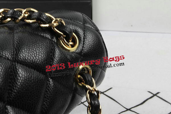 Chanel Classic Flap Bag Black Cannage Pattern CF1113 Gold Chanel Classic Flap Bag Black Cannage Pattern CF1113 Gold
