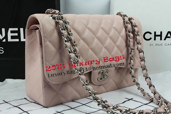 Chanel Classic Flap Bag Pink Cannage Pattern CF1113 Silver Chanel Classic Flap Bag Pink Cannage Pattern CF1113 Silver
