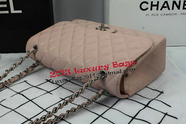Chanel Classic Flap Bag Pink Cannage Pattern CF1113 Silver Chanel Classic Flap Bag Pink Cannage Pattern CF1113 Silver