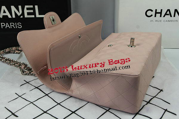 Chanel Classic Flap Bag Pink Cannage Pattern CF1113 Silver Chanel Classic Flap Bag Pink Cannage Pattern CF1113 Silver