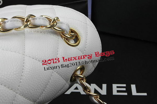 Chanel Classic Flap Bag White Cannage Pattern CF1113 Gold Chanel Classic Flap Bag White Cannage Pattern CF1113 Gold