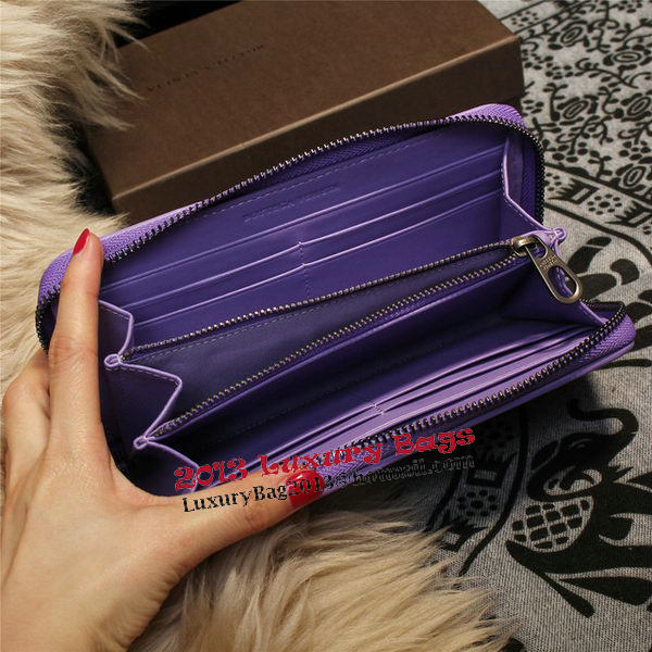 Bottega Veneta Intrecciato Nappa Zip Around Wallets 114073 Lavender Bottega Veneta Intrecciato Nappa Zip Around Wallets 114073 Lavender