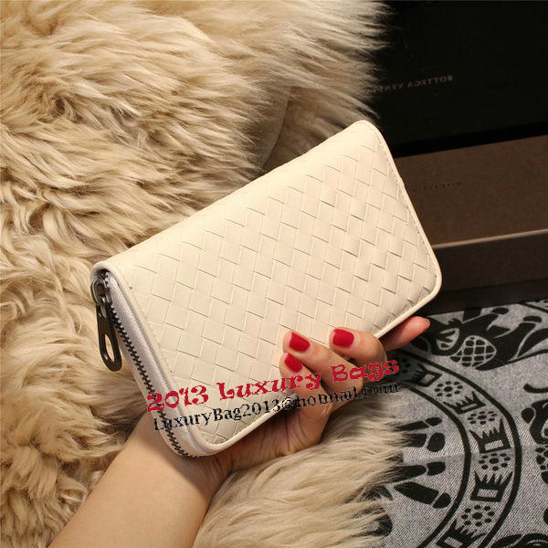 Bottega Veneta Intrecciato Nappa Zip Around Wallets 114073 OffWhite Bottega Veneta Intrecciato Nappa Zip Around Wallets 114073 OffWhite