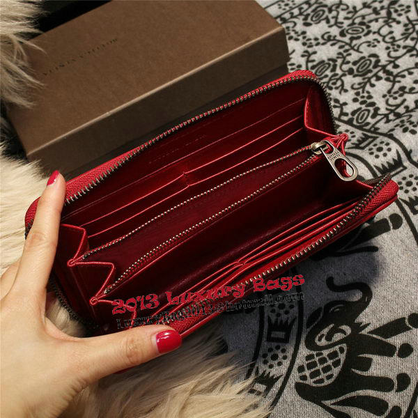 Bottega Veneta Intrecciato Nappa Zip Around Wallets 114073 Red Bottega Veneta Intrecciato Nappa Zip Around Wallets 114073 Red