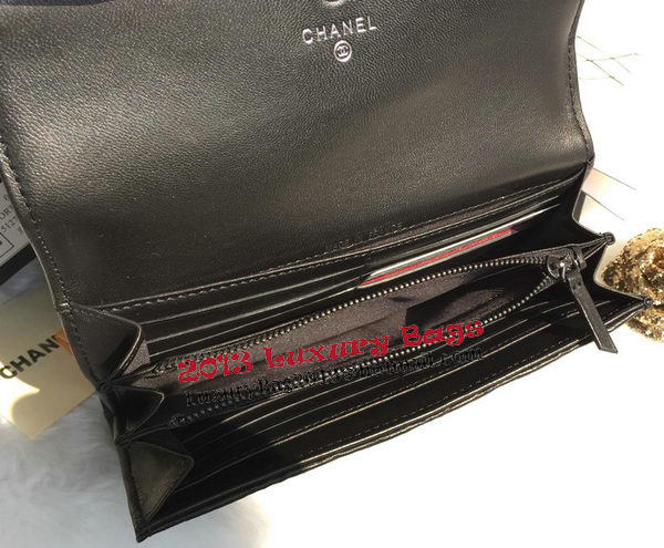 Boy Chanel Matelasse Long Wallet Original Sheepskin Leather A80376 Black Boy Chanel Matelasse Long Wallet Original Sheepskin Leather A80376 Black