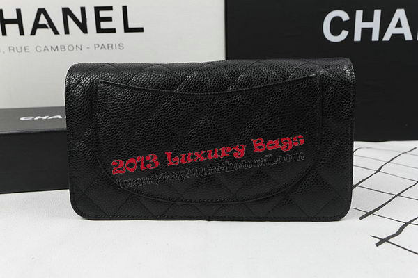 Chanel Bi-Fold Wallet Black Original Cannage Pattern A31509 Silver Chanel Bi-Fold Wallet Black Original Cannage Pattern A31509 Silver