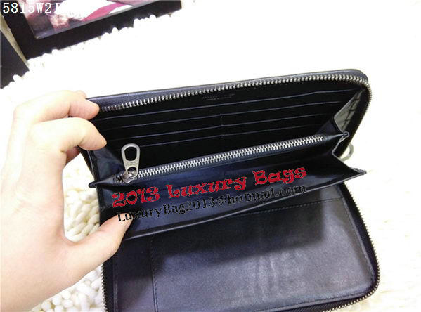 Bottega Veneta Intrecciato Calfskin Zip Around Wallet BV5815 Black Bottega Veneta Intrecciato Calfskin Zip Around Wallet BV5815 Black