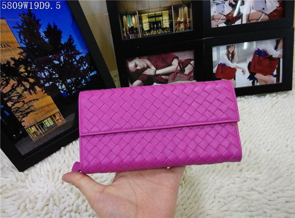 Bottega Veneta Intrecciato Nappa Continental Wallets 5809 Rose