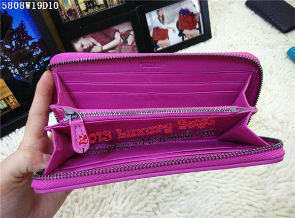 Bottega Veneta Intrecciato Nappa Zip Around Wallet BV5808 Rose Bottega Veneta Intrecciato Nappa Zip Around Wallet BV5808 Rose