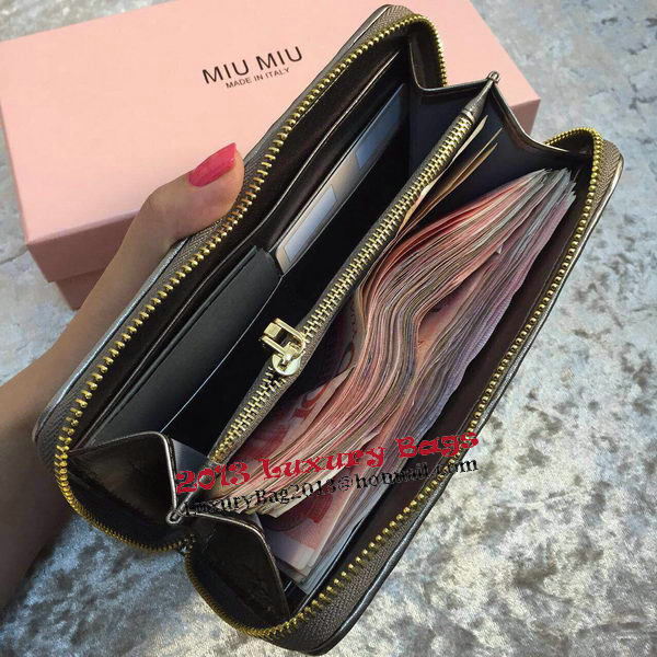 miu miu Matelasse Nappa Leather Wallet MM30150 Grey miu miu Matelasse Nappa Leather Wallet MM30150 Grey