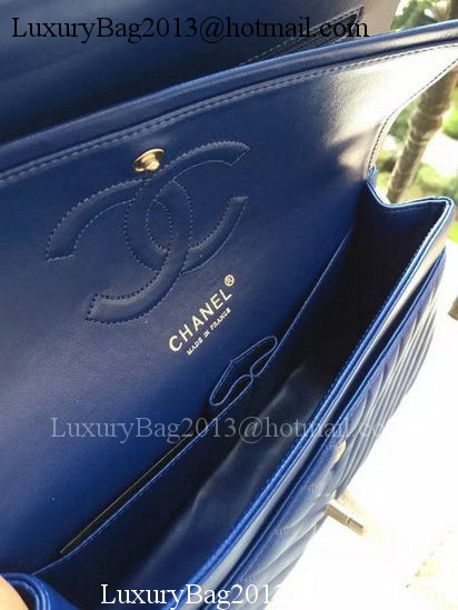 Chanel 2.55 Series Flap Bag Blue Lambskin Chevron Leather A01112 Silver Chanel 2.55 Series Flap Bag Blue Lambskin Chevron Leather A01112 Silver