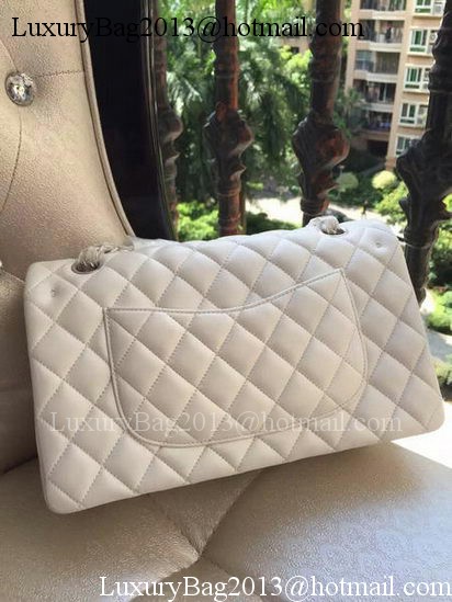 Chanel 2.55 Series Flap Bag White Original Leather A01112 Silver Chanel 2.55 Series Flap Bag White Original Leather A01112 Silver