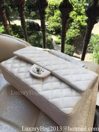 Chanel 2.55 Series Flap Bag White Original Leather A01112 Silver Chanel 2.55 Series Flap Bag White Original Leather A01112 Silver