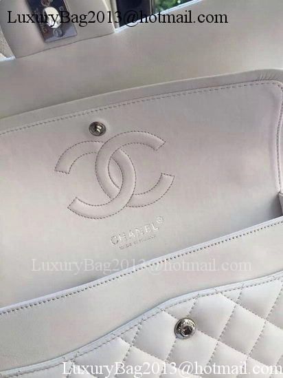 Chanel 2.55 Series Flap Bag White Original Leather A01112 Silver Chanel 2.55 Series Flap Bag White Original Leather A01112 Silver