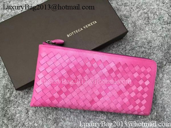 Bottega Veneta Intrecciato Leather Clutch BV144077 Rosy Bottega Veneta Intrecciato Leather Clutch BV144077 Rosy