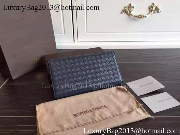 Bottega Veneta Intrecciato Nappa Tri-Flod Wallet BV150507 Royal Bottega Veneta Intrecciato Nappa Tri-Flod Wallet BV150507 Royal