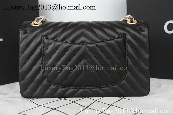Chanel 2.55 Series Flap Bag Lambskin Chevron Leather A1112CF Black Chanel 2.55 Series Flap Bag Lambskin Chevron Leather A1112CF Black