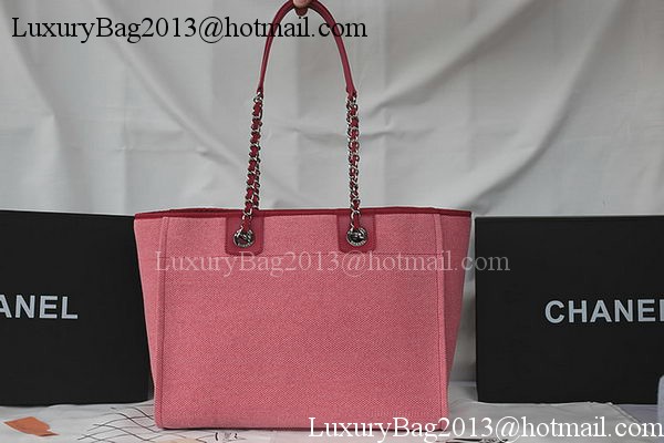 Chanel Medium Canvas Tote Shopping Bag A67001 Pink Chanel Medium Canvas Tote Shopping Bag A67001 Pink