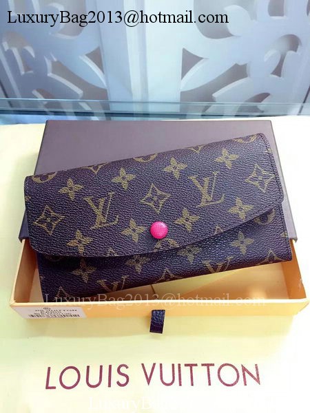 Louis Vuitton Monogram Canvas Emilie Wallet Rouge M60136 Pink Louis Vuitton Monogram Canvas Emilie Wallet Rouge M60136 Pink