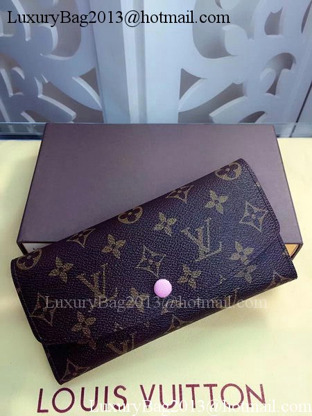 Louis Vuitton Monogram Canvas Emilie Wallet Rouge M60136 Pink Louis Vuitton Monogram Canvas Emilie Wallet Rouge M60136 Pink