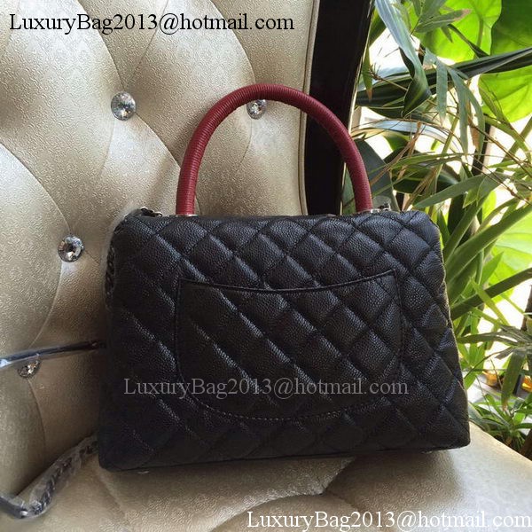 Chanel Classic Top Handle Bag Original Cannage Pattern A95169 Black&Red Chanel Classic Top Handle Bag Original Cannage Pattern A95169 Black&Red