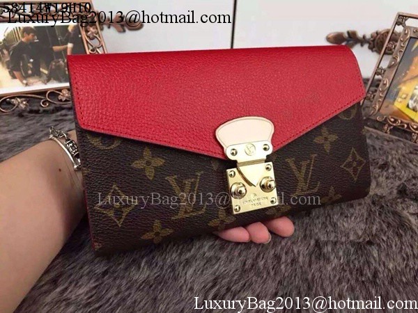 Louis Vuitton Monogram Canvas PALLAS WALLET M58414 Red Louis Vuitton Monogram Canvas PALLAS WALLET M58414 Red