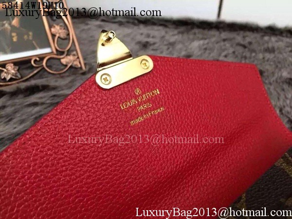 Louis Vuitton Monogram Canvas PALLAS WALLET M58414 Red Louis Vuitton Monogram Canvas PALLAS WALLET M58414 Red