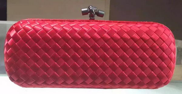 Bottega Veneta STRETCH Knot Sheepskin Leather Clutch BV8651 Red