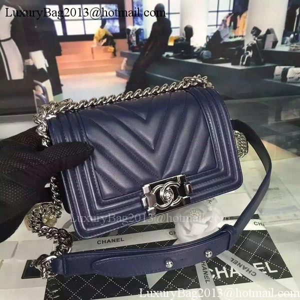 Boy Chanel mini Flap Bag Original Chevron Nubuck Leather A5707 Royal Boy Chanel mini Flap Bag Original Chevron Nubuck Leather A5707 Royal