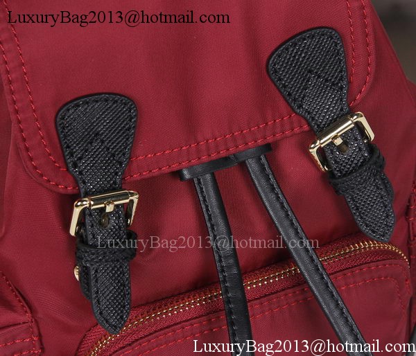 Burberry Backpack Fabric BU40166 Red Burberry Backpack Fabric BU40166 Red
