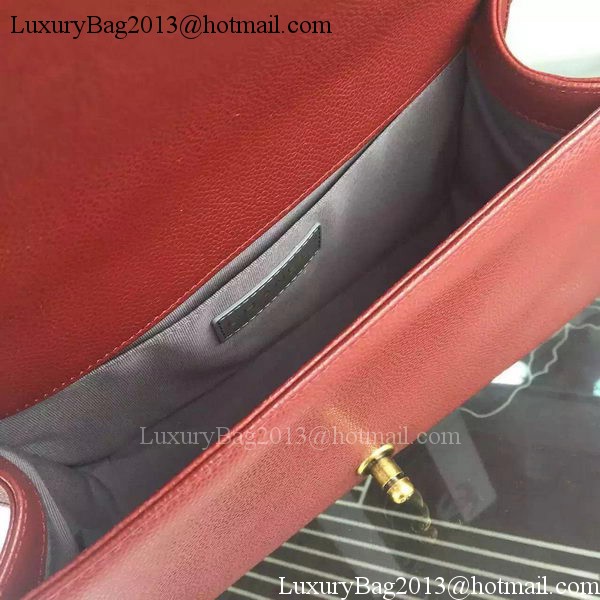 Chanel Boy Flap Shoulder Bag Burgundy Original Calfskin Leather A8708 Bronze Chanel Boy Flap Shoulder Bag Burgundy Original Calfskin Leather A8708 Bronze