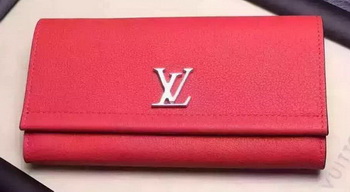 Louis Vuitton LOCKME II Wallet M62350 Red Louis Vuitton LOCKME II Wallet M62350 Red