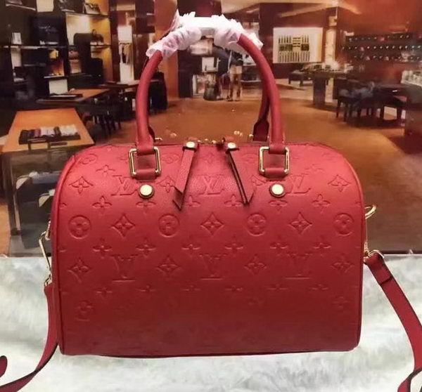 Louis Vuitton Monogram Empreinte Speedy 30 Bag M40762 Red