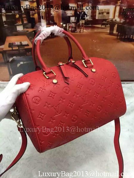 Louis Vuitton Monogram Empreinte Speedy 30 Bag M40762 Red Louis Vuitton Monogram Empreinte Speedy 30 Bag M40762 Red