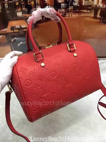 Louis Vuitton Monogram Empreinte Speedy 30 Bag M40762 Red Louis Vuitton Monogram Empreinte Speedy 30 Bag M40762 Red