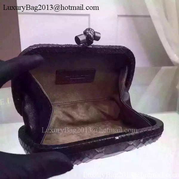 Bottega Veneta Snake Leather Knot Clutch BV8653 Silver Bottega Veneta Snake Leather Knot Clutch BV8653 Silver