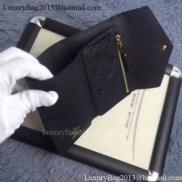 Louis Vuitton Monogram Empreinte COMPACT CURIEUSE WALLET M60568 Black Louis Vuitton Monogram Empreinte COMPACT CURIEUSE WALLET M60568 Black