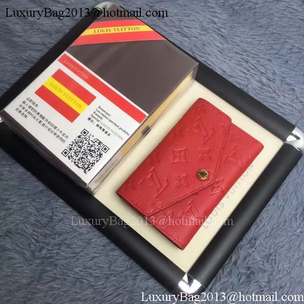 Louis Vuitton Monogram Empreinte COMPACT CURIEUSE WALLET M60568 Red Louis Vuitton Monogram Empreinte COMPACT CURIEUSE WALLET M60568 Red